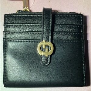 Black Card Holder with Gold Accent